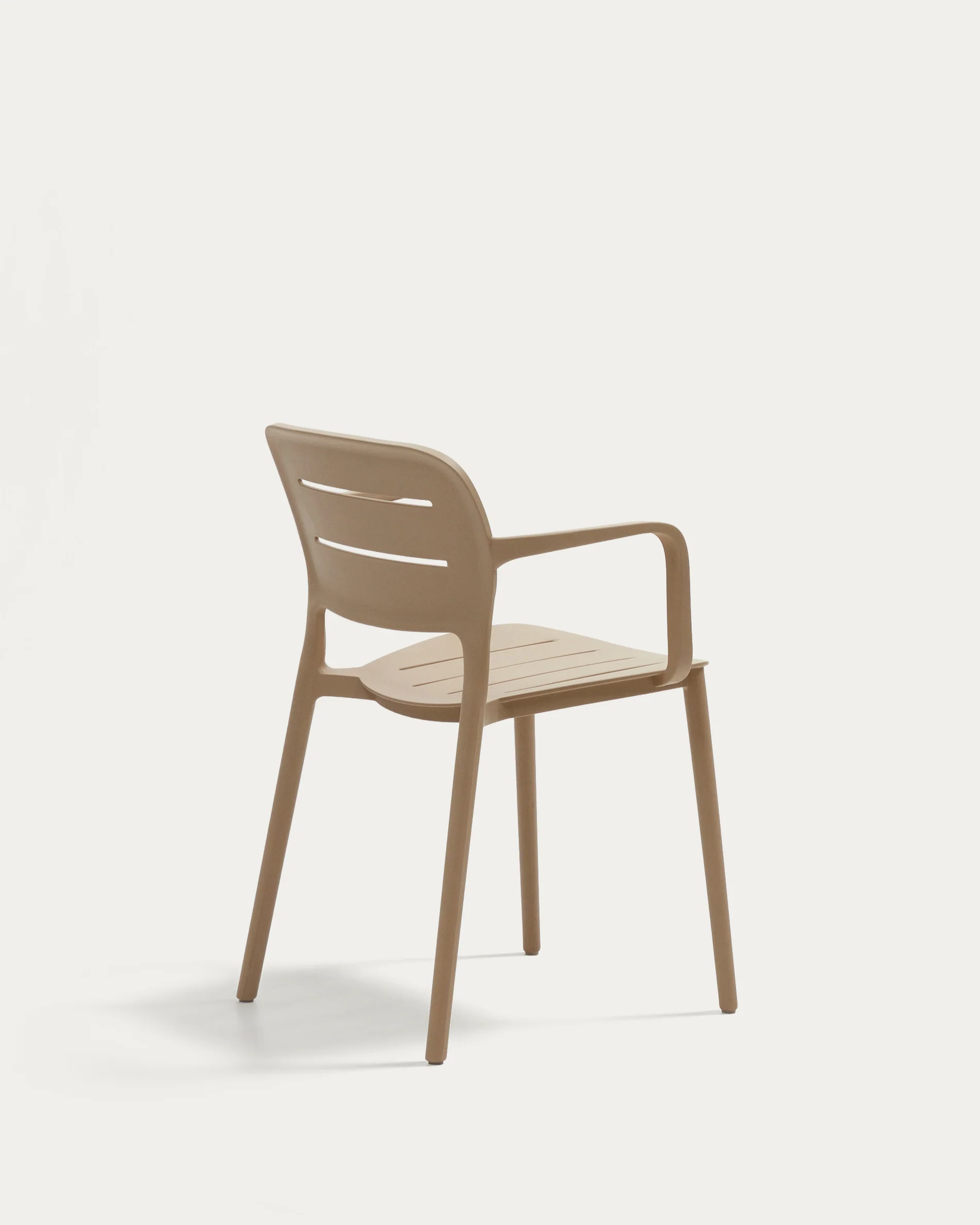 Morella stackable outdoor chair in beige - Image 7