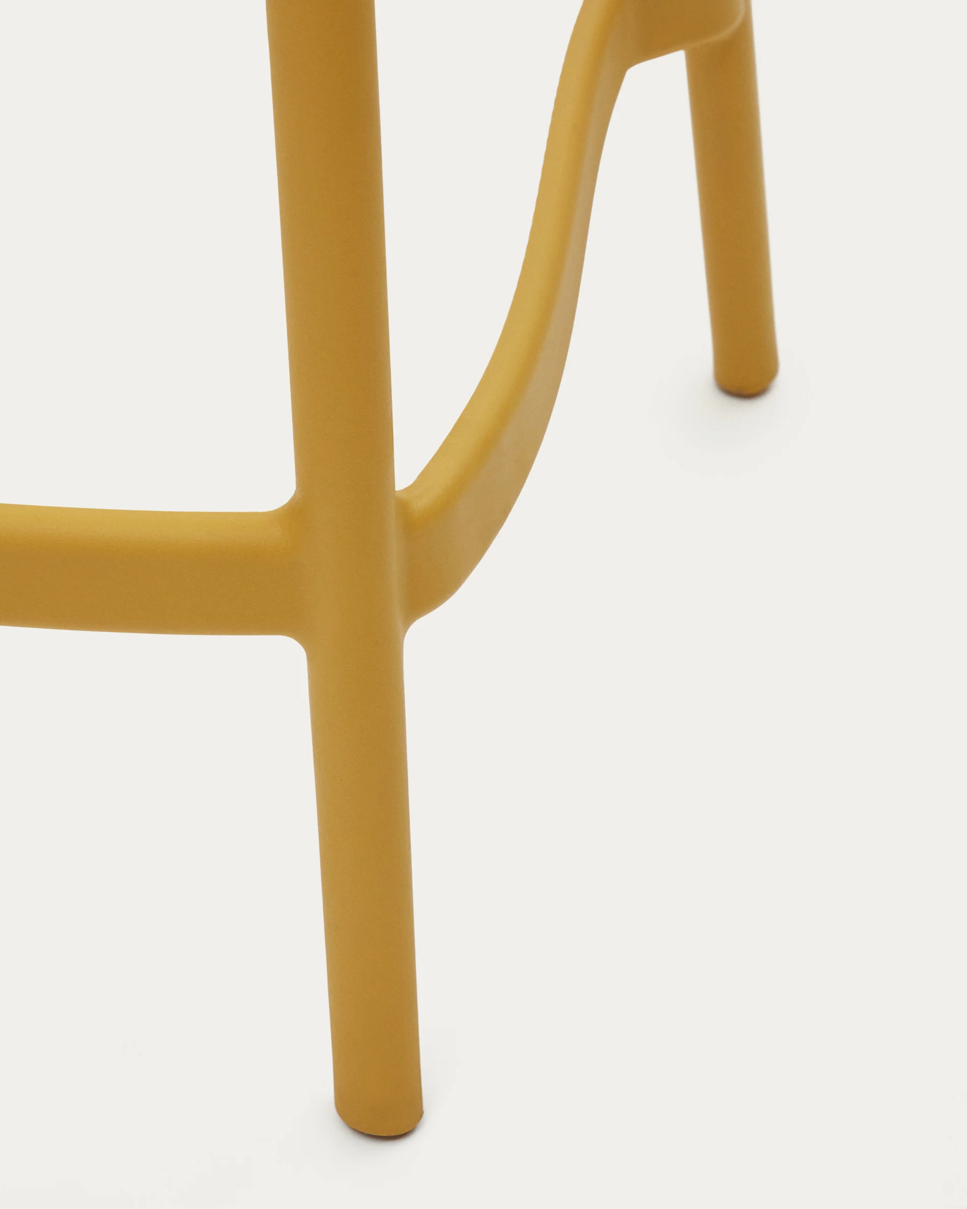 Morella stackable outdoor stool in mustard, 65 cm in height - Image 8