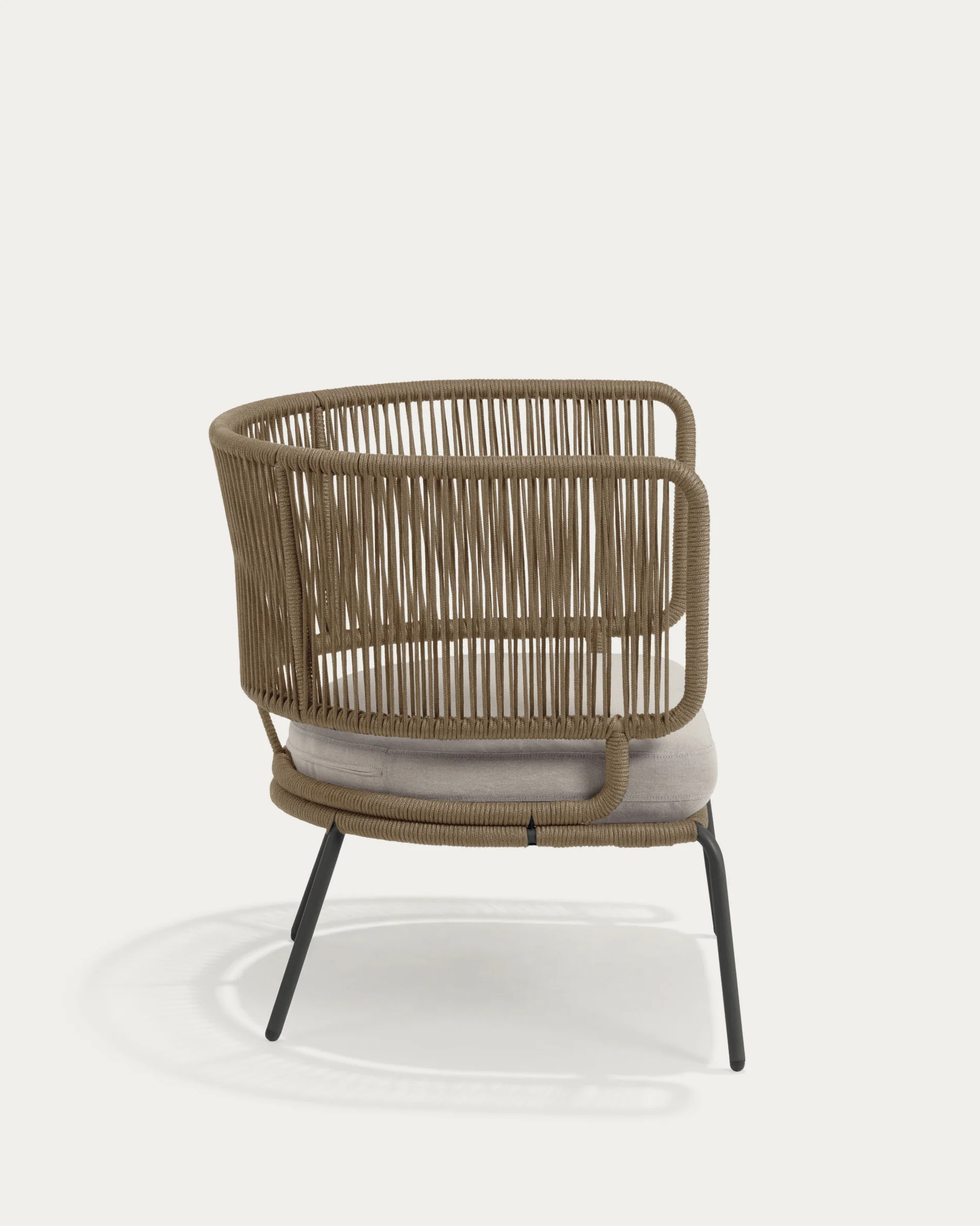 Nadin armchair in beige cord with galvanised steel legs - Image 6