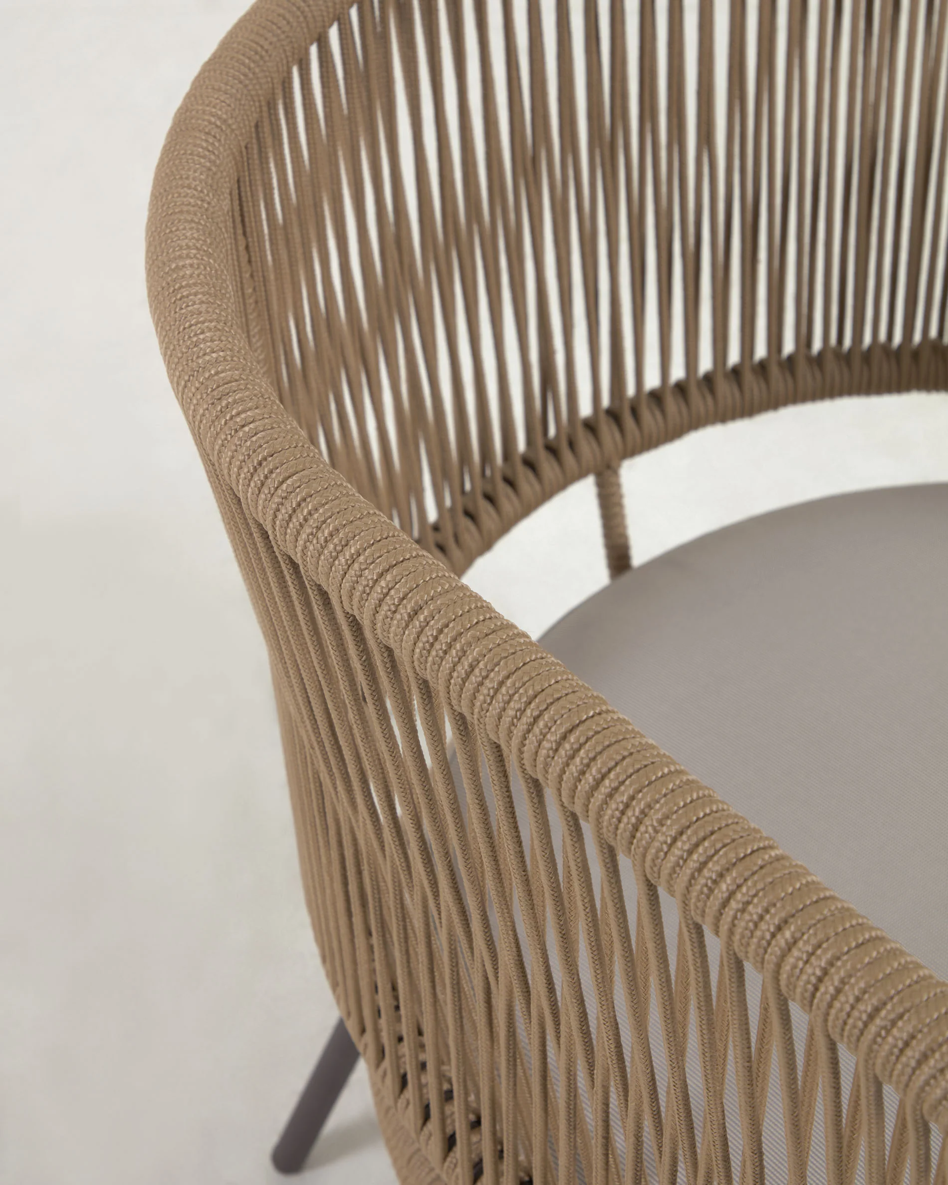 Nadin armchair in beige cord with galvanised steel legs - Image 8