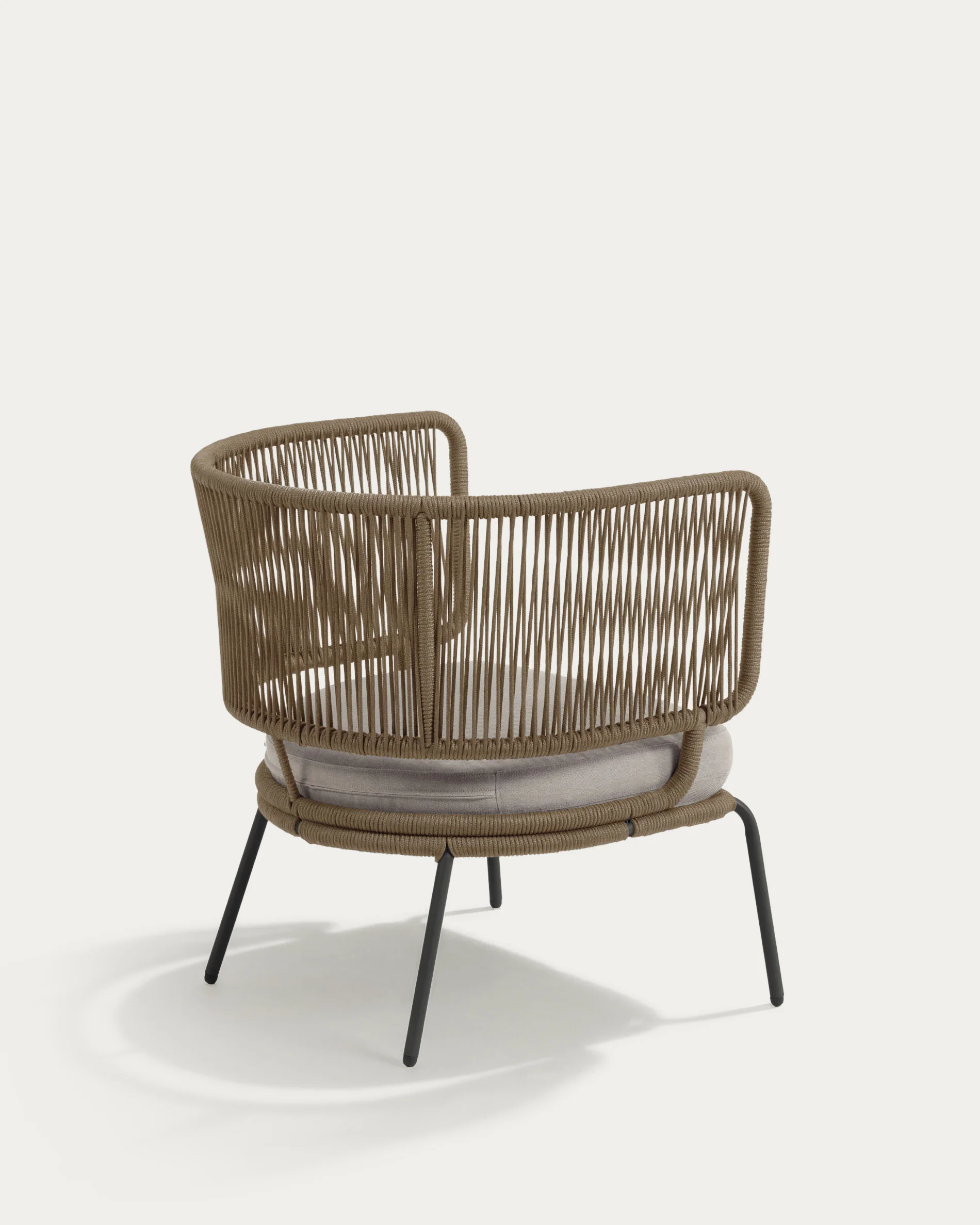 Nadin armchair in beige cord with galvanised steel legs - Image 9