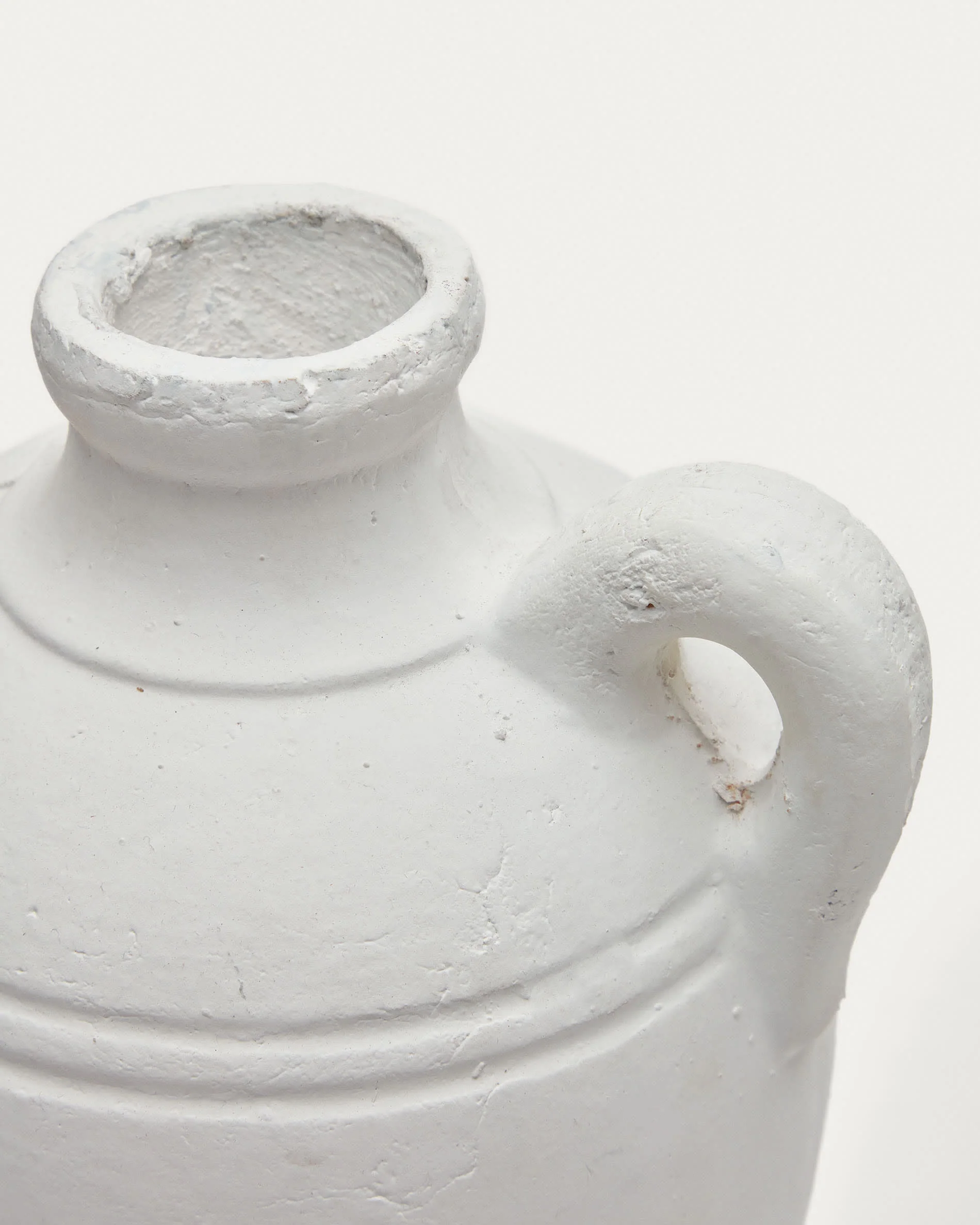 Palafrugell terracotta vase in white, 30.5 cm - Image 3