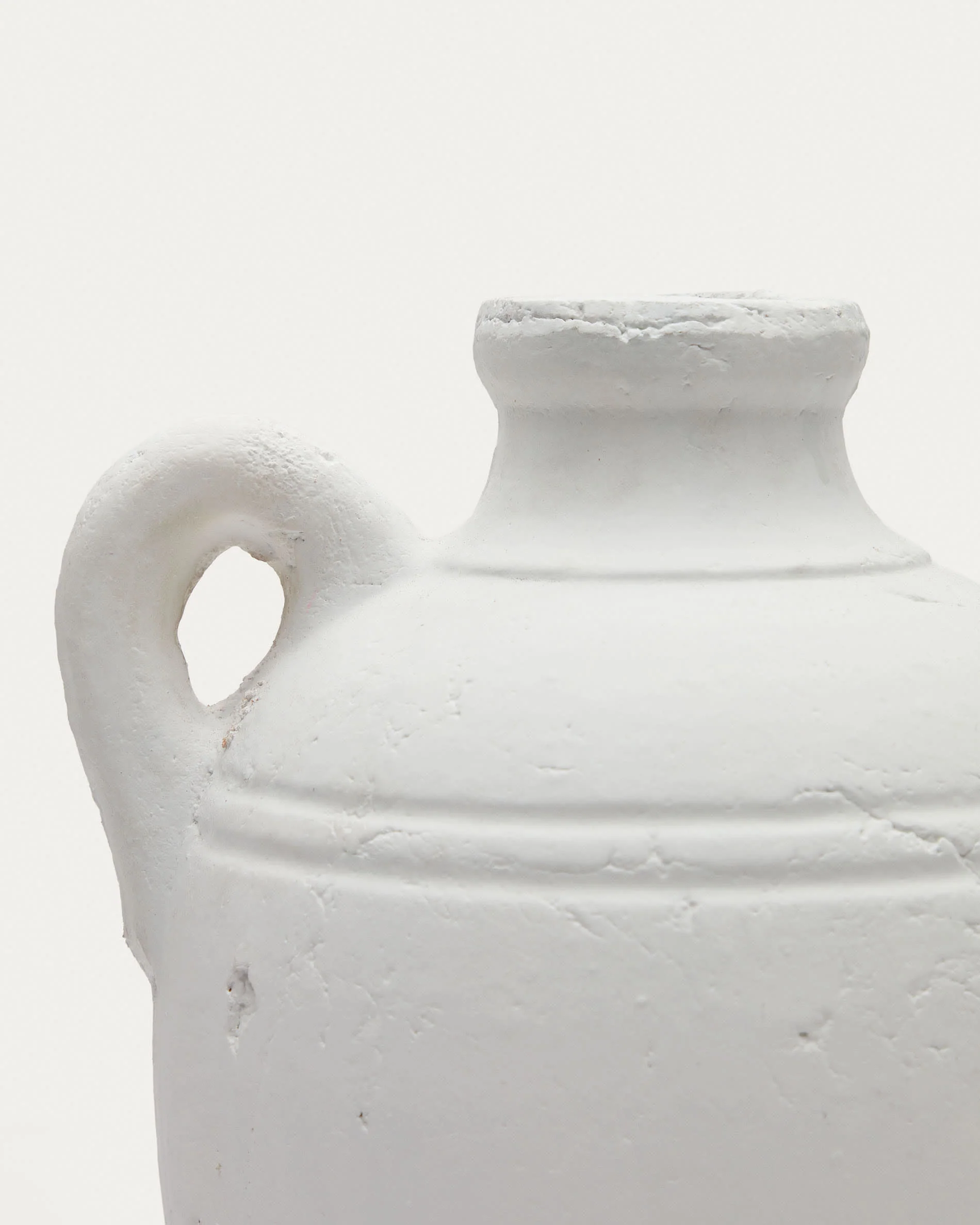 Palafrugell terracotta vase in white, 30.5 cm - Image 5