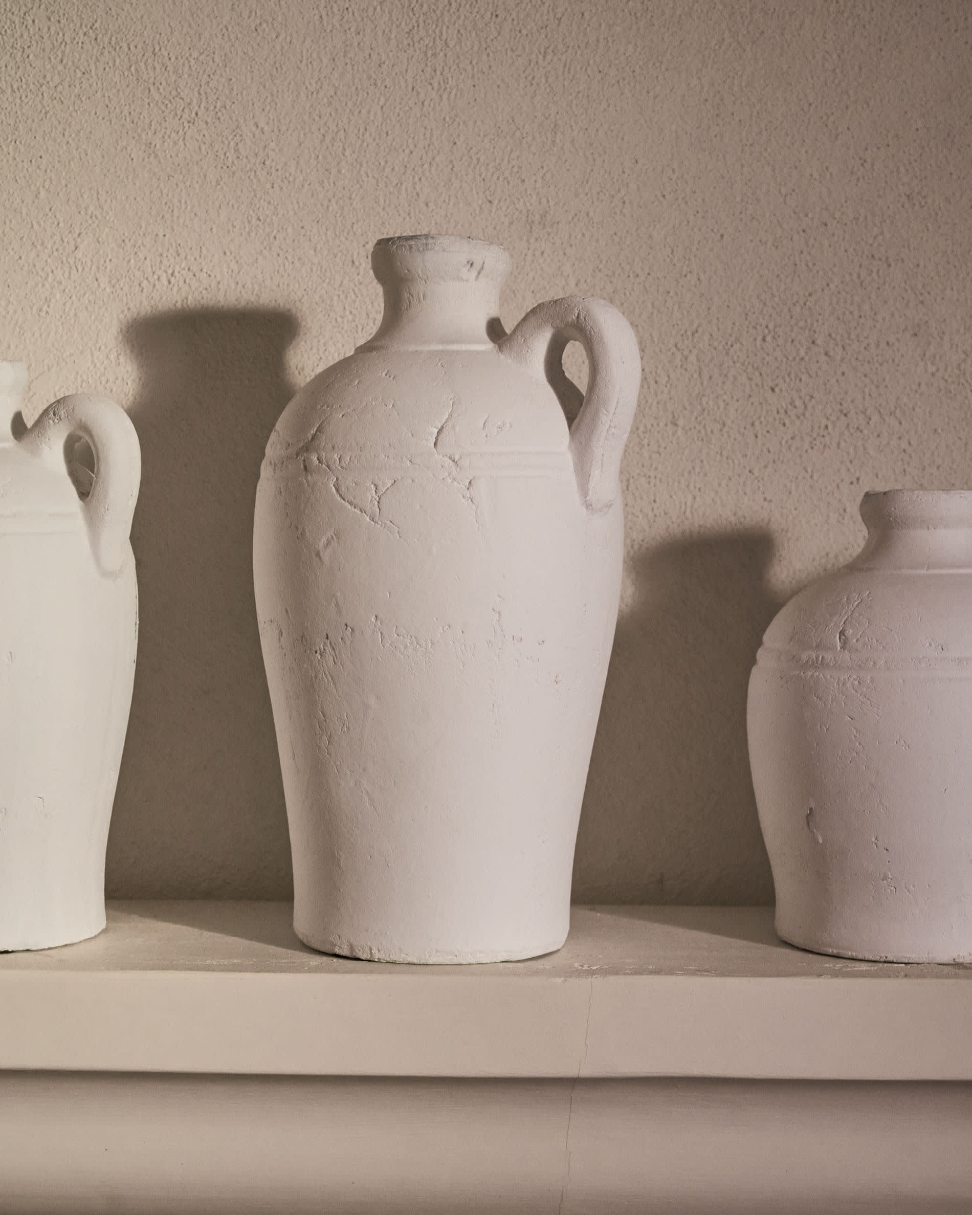Palafrugell terracotta vase in white, 36.5 cm - Image 2
