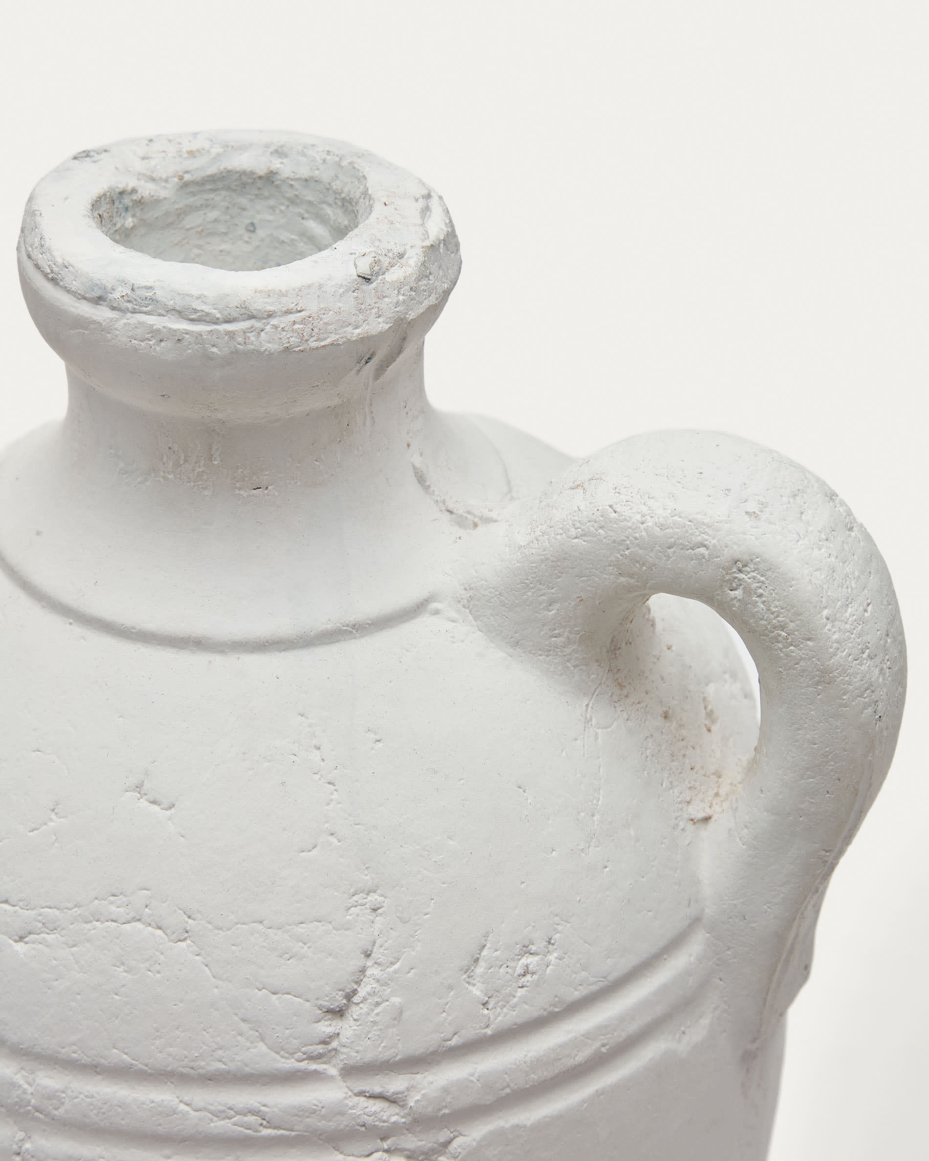Palafrugell terracotta vase in white, 36.5 cm - Image 3