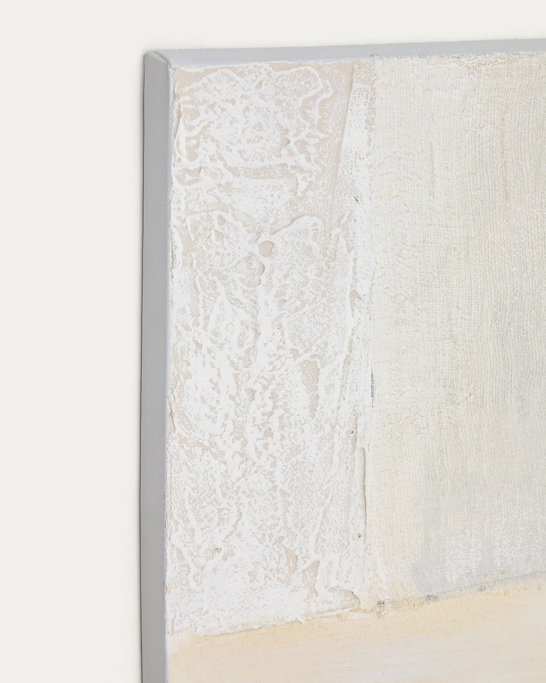 Pineda abstract canvas in white, 95 x 95 cm - Image 2