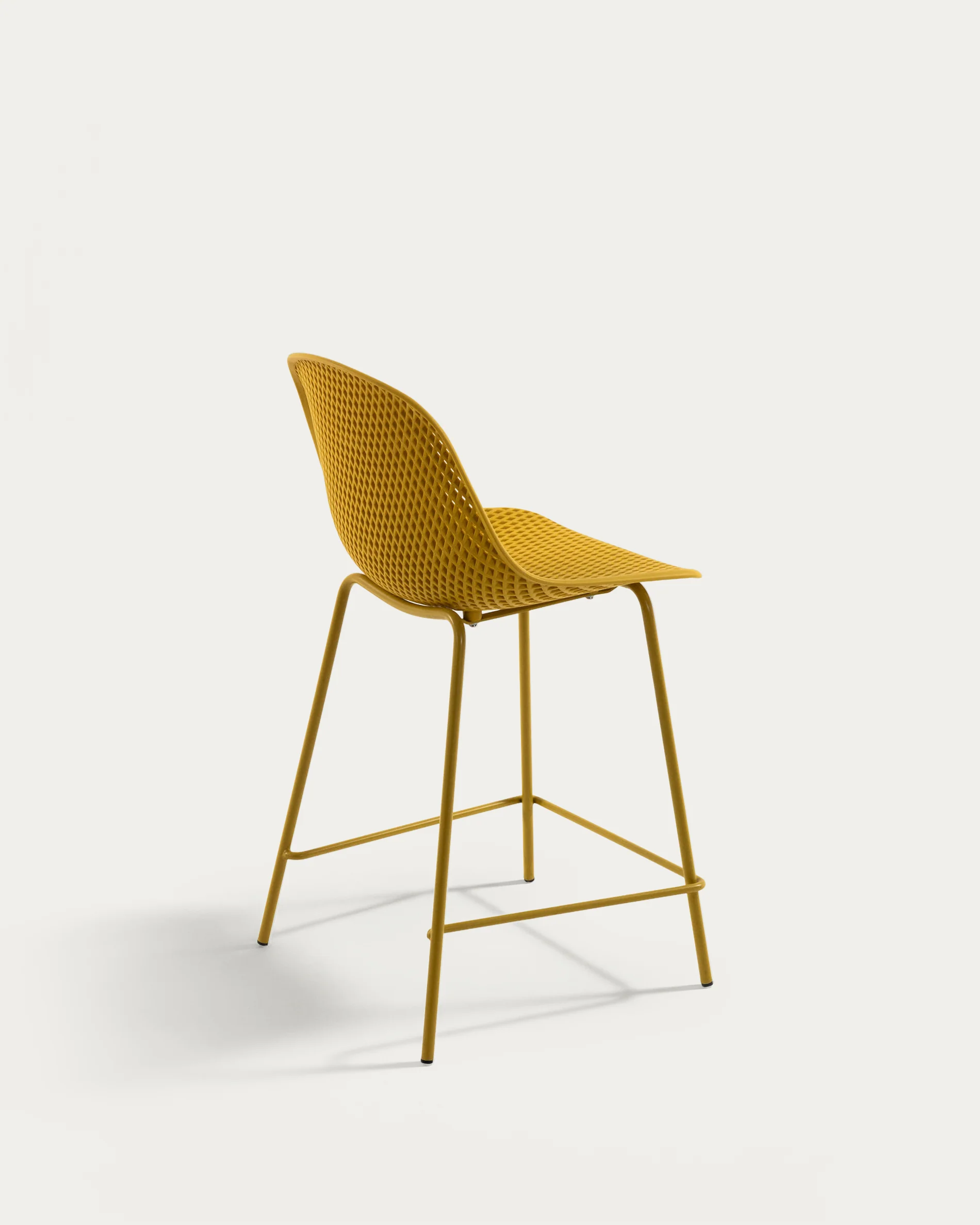 Quinby outdoor stool in yellow, height 65 cm - Image 4