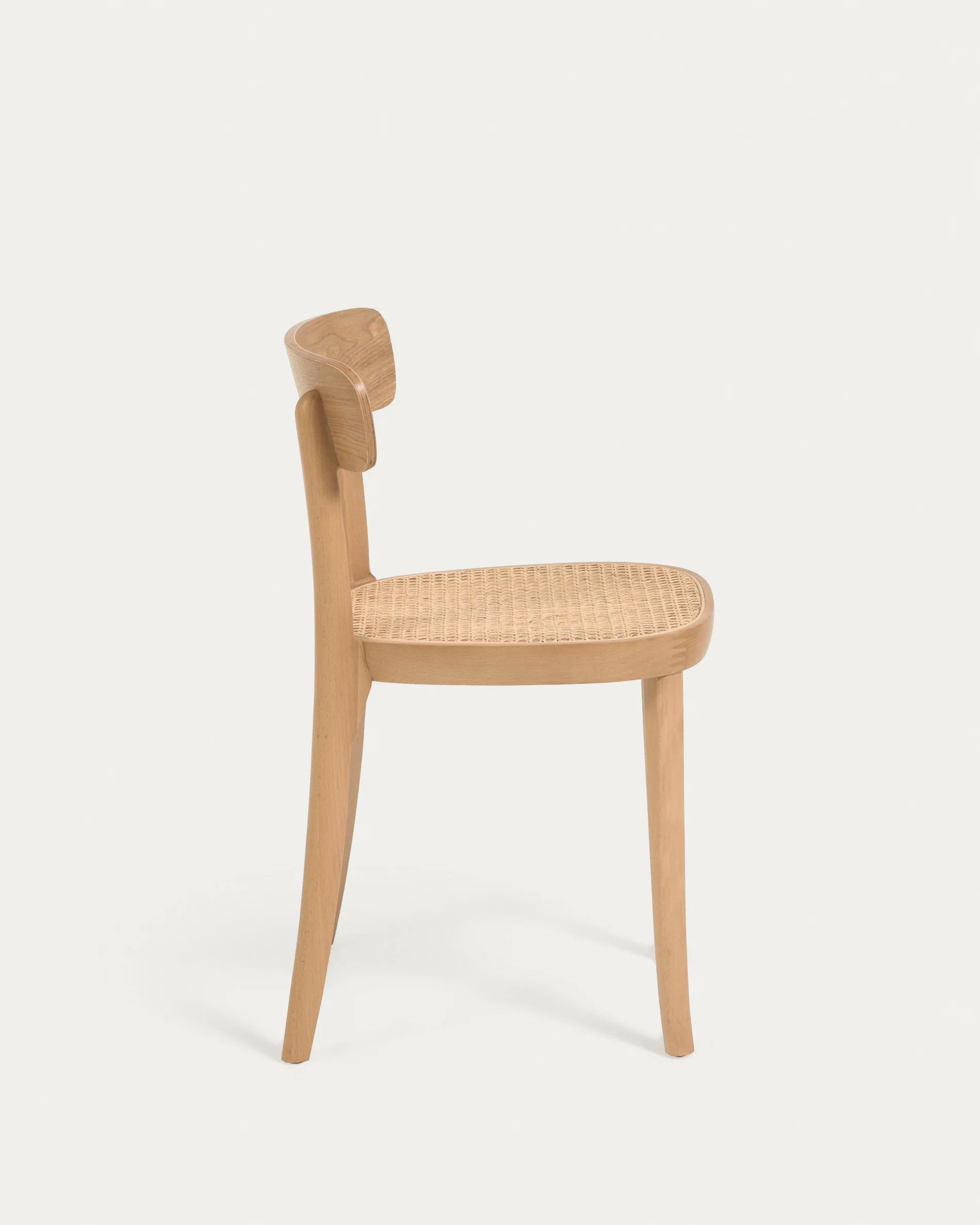 Romane chair in solid beech with natural finish, ash veneer and rattan - Image 6