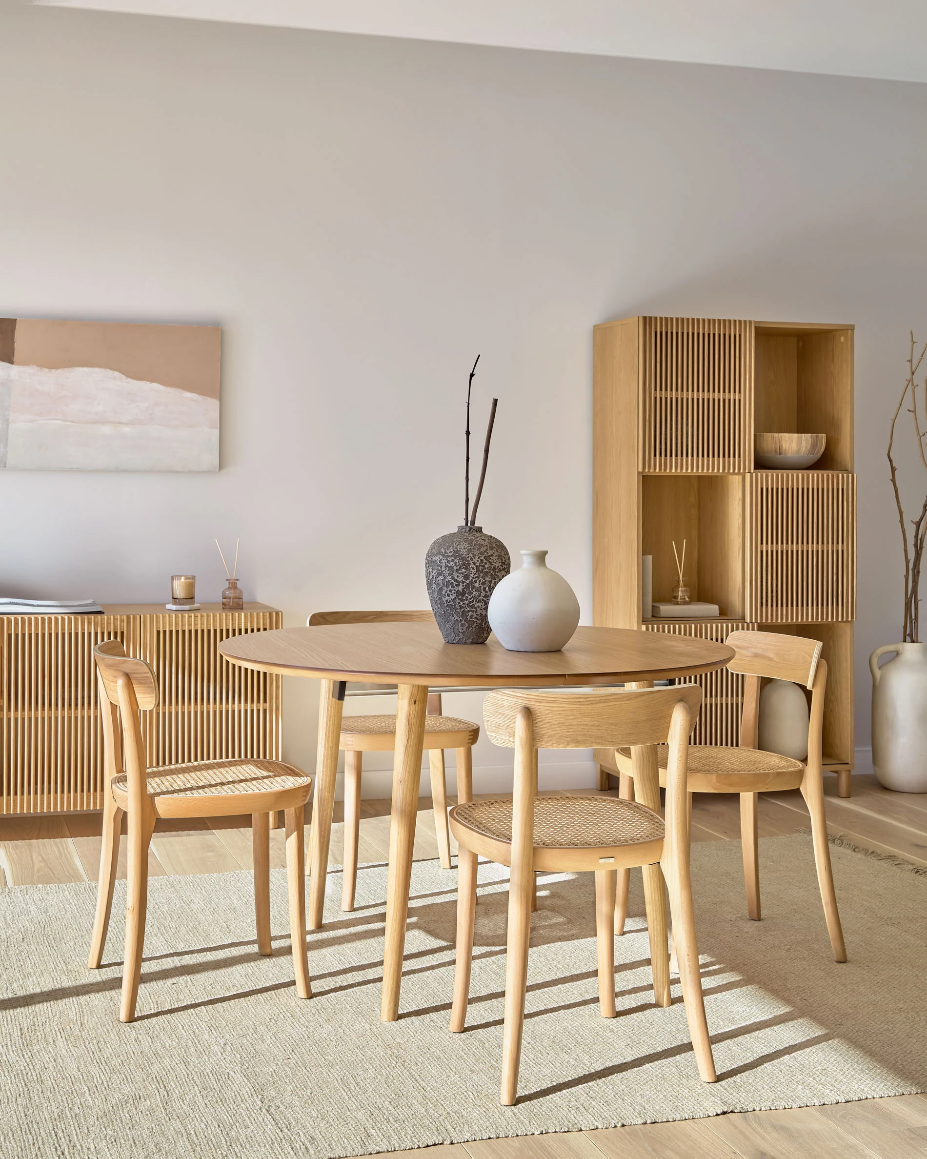Romane chair in solid beech with natural finish, ash veneer and rattan - Image 7
