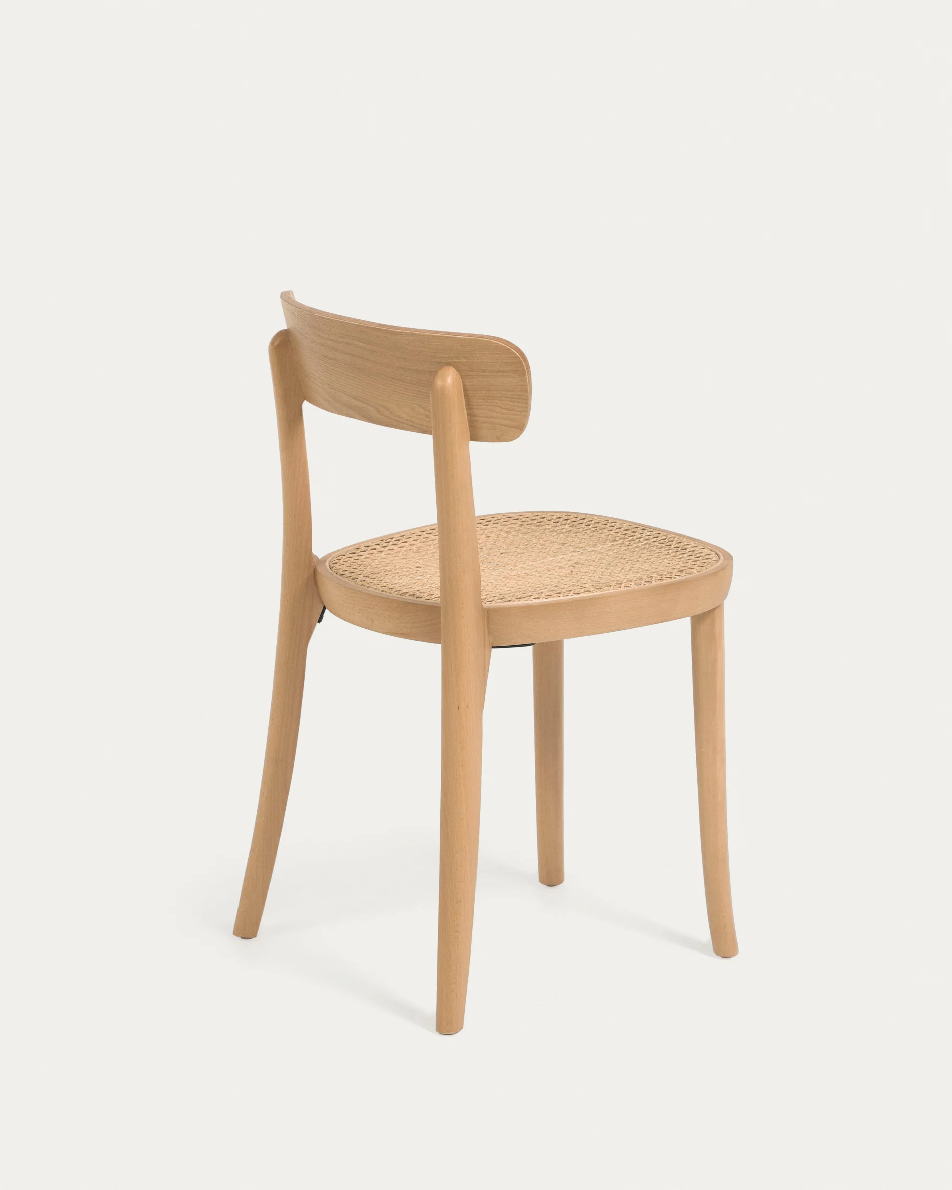 Romane chair in solid beech with natural finish, ash veneer and rattan - Image 9