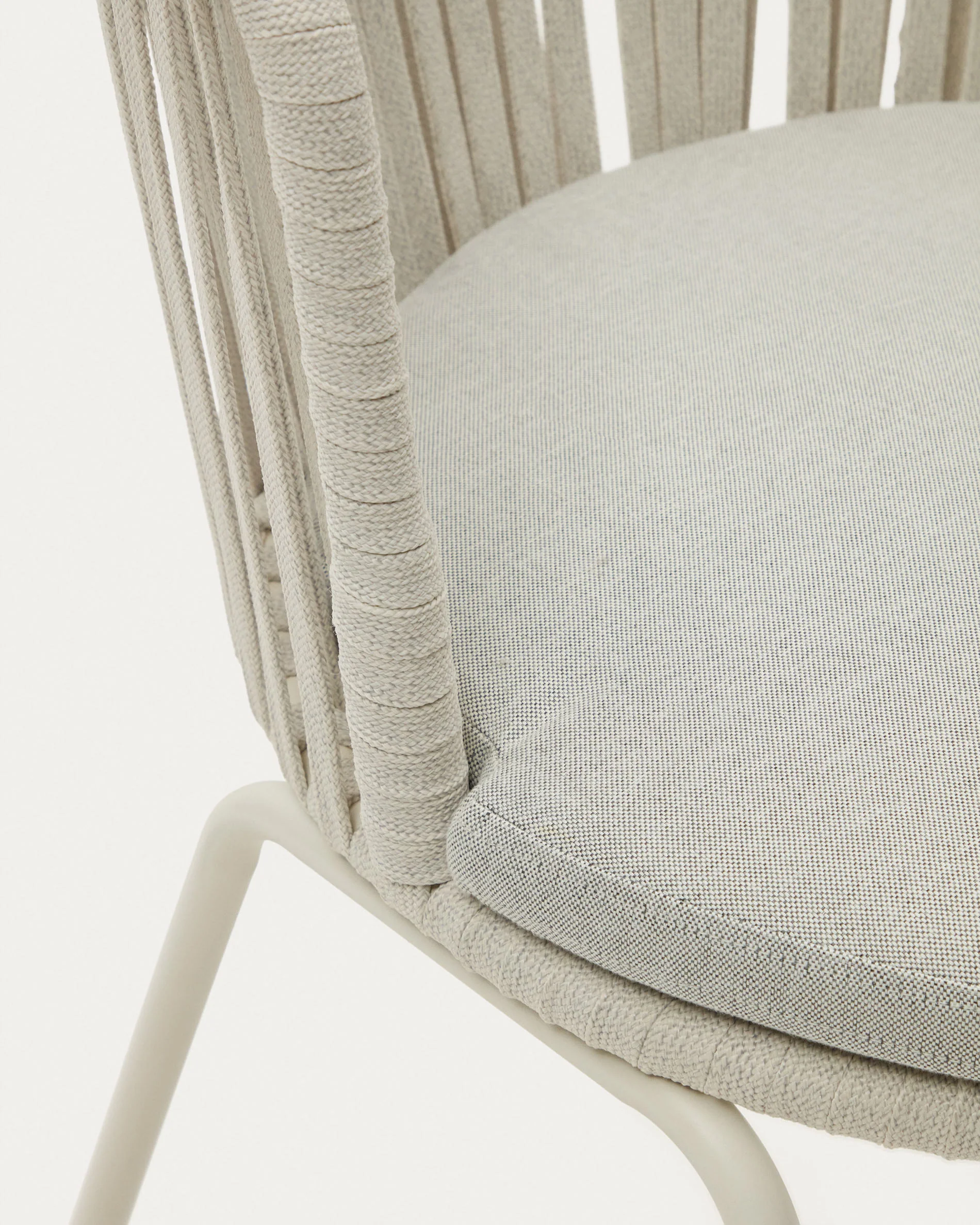 Saconca outdoor chair with cord and grey galvanised steel - Image 3