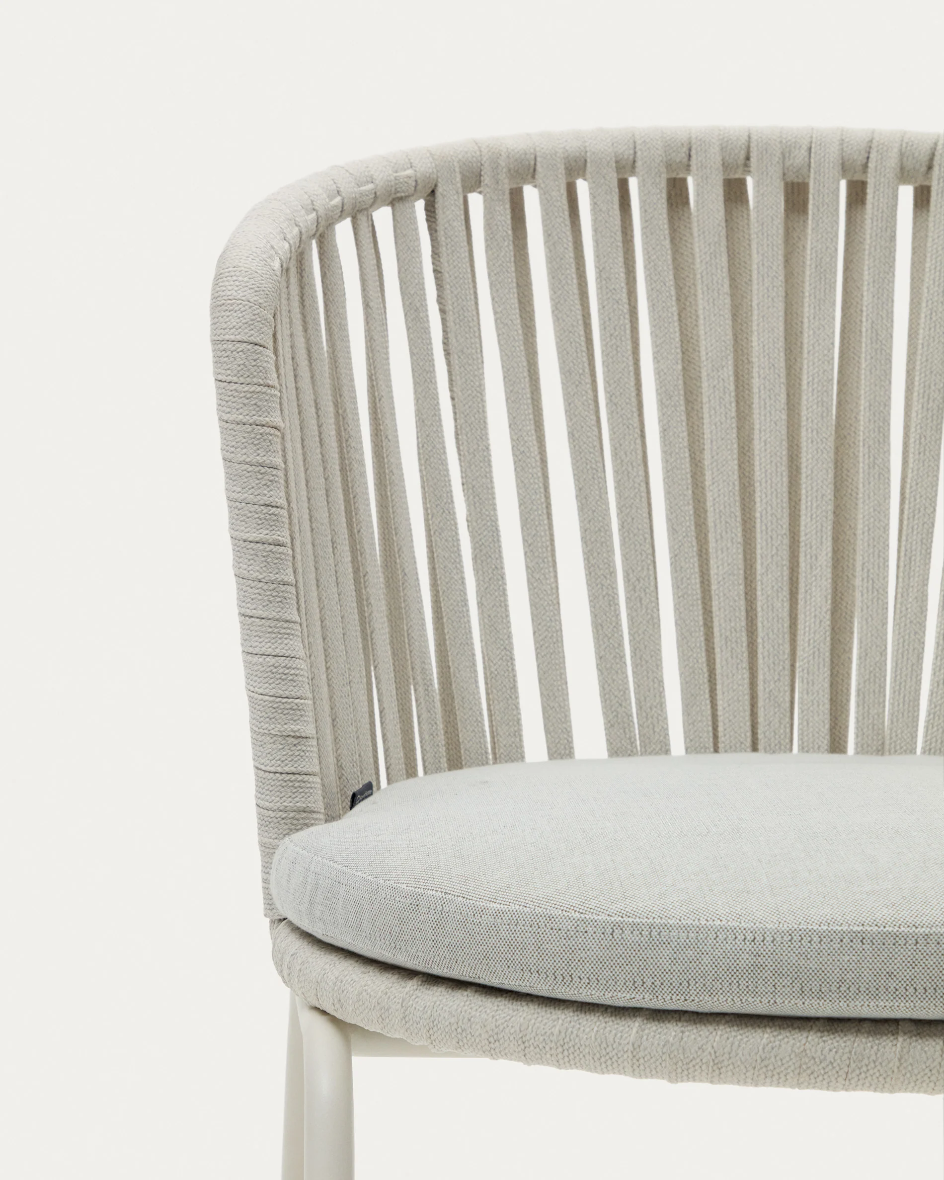 Saconca outdoor chair with cord and grey galvanised steel - Image 4