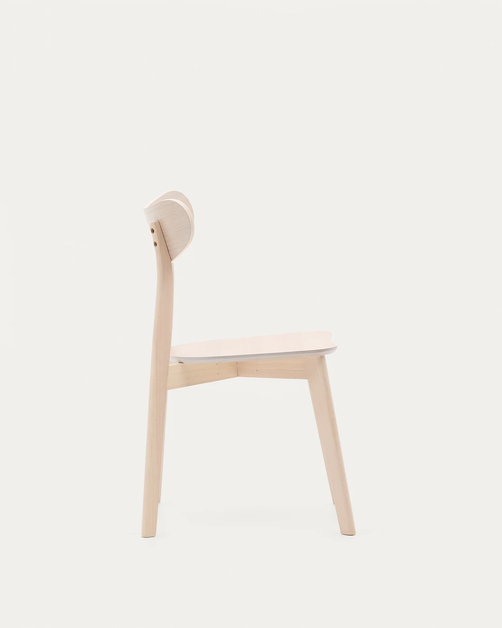 Safina chair in oak veneer and solid rubber wood - Image 6