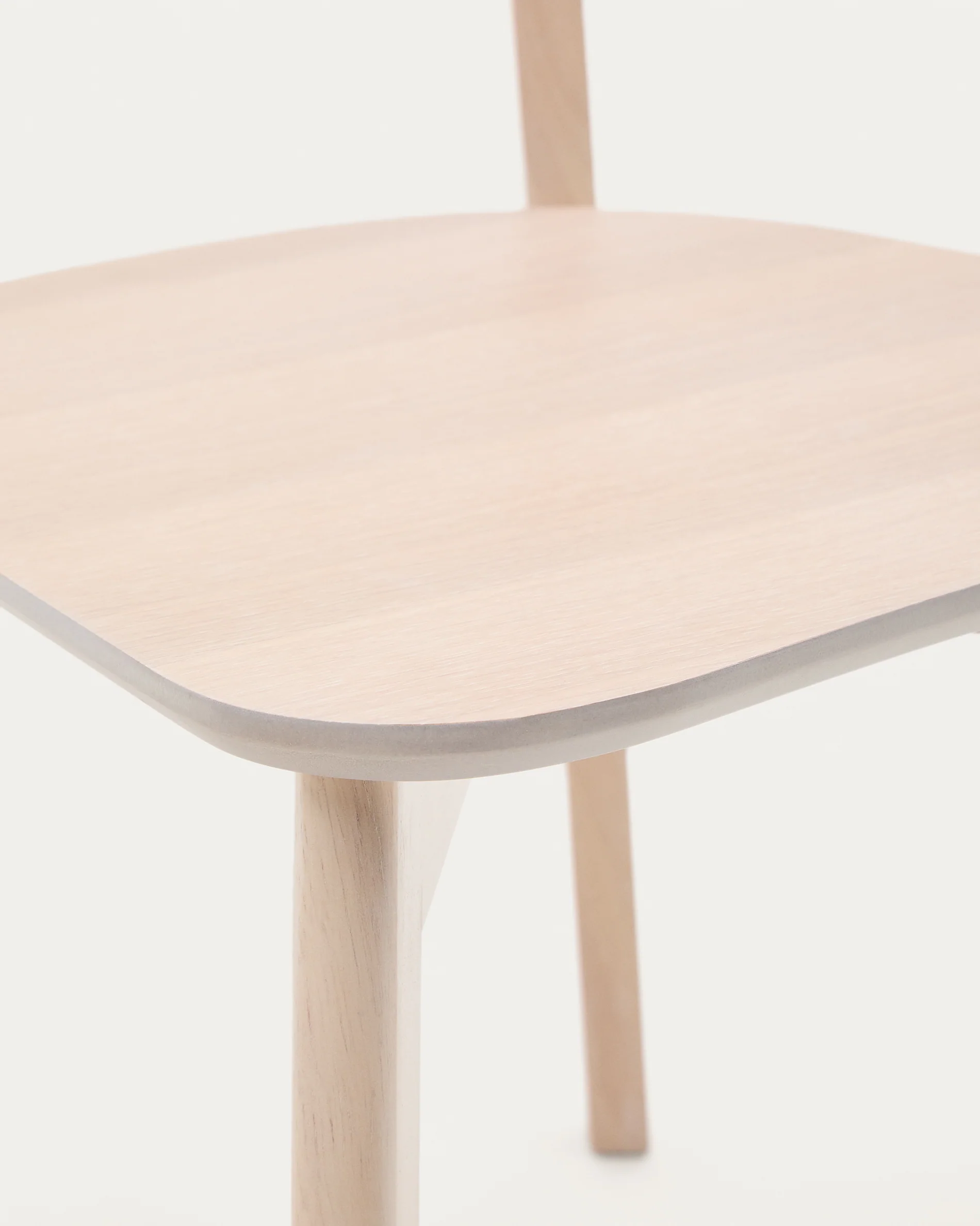 Safina chair in oak veneer and solid rubber wood - Image 7