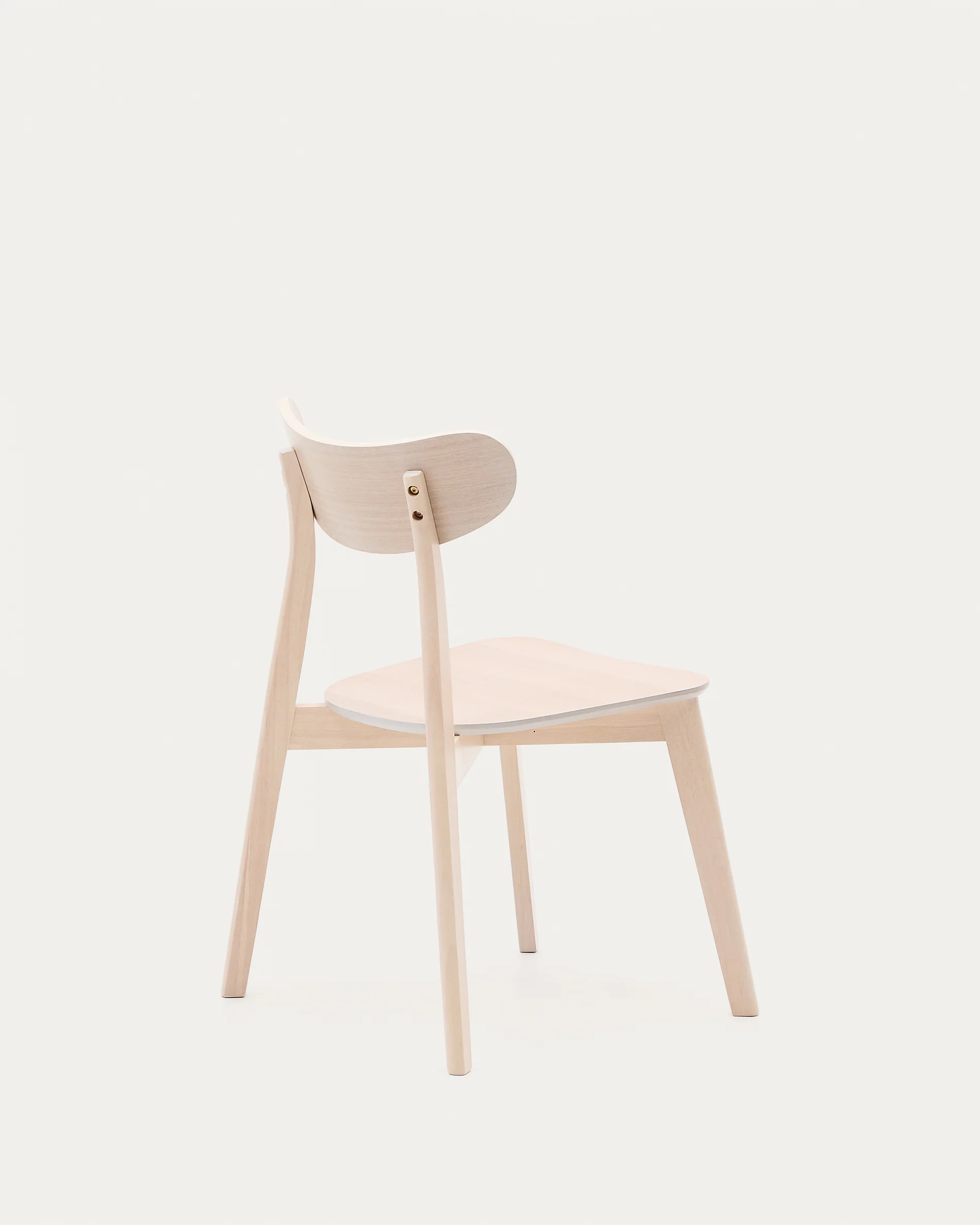 Safina chair in oak veneer and solid rubber wood - Image 8