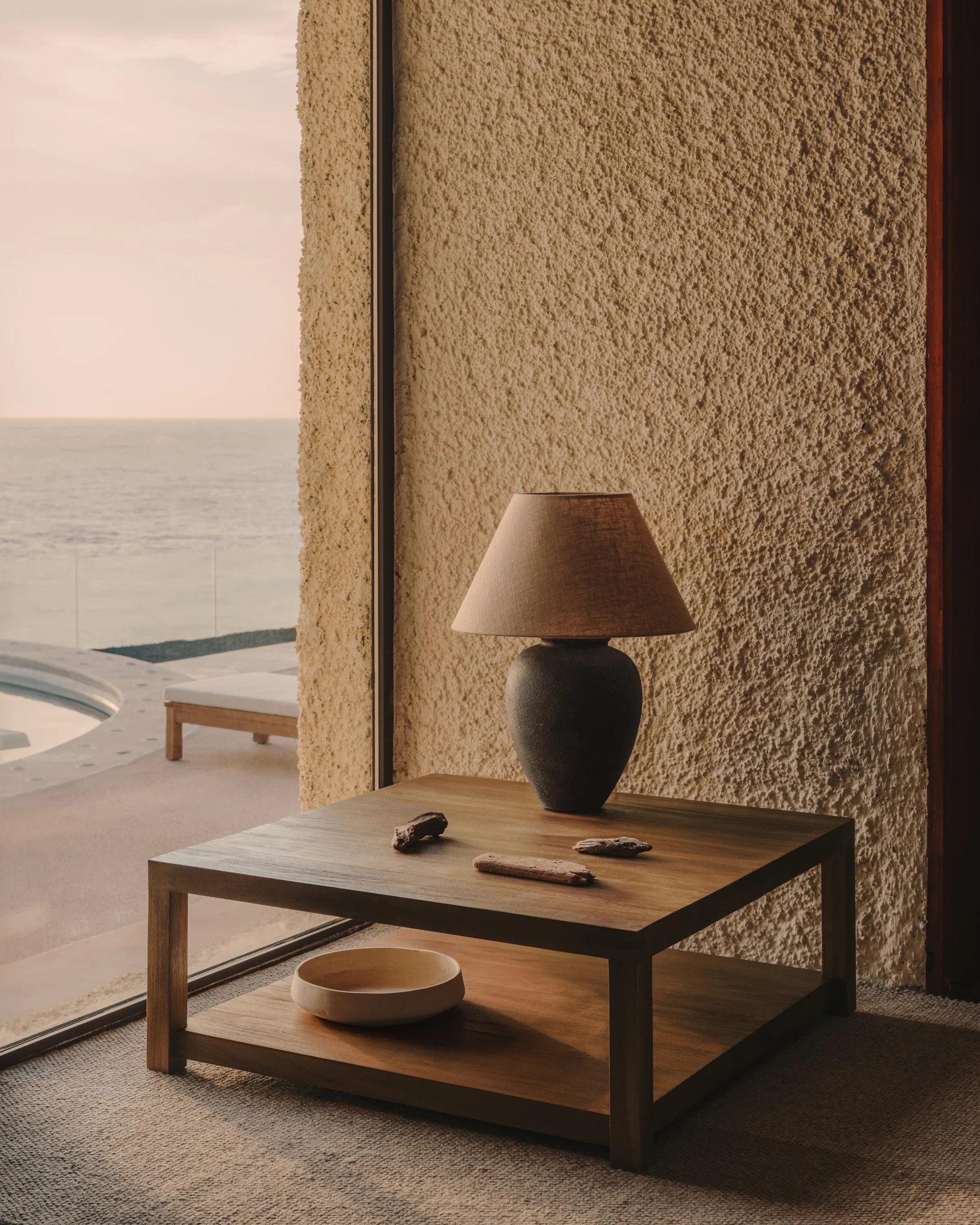 Sashi side table made in solid teak wood 90 x 90 cm - Image 2