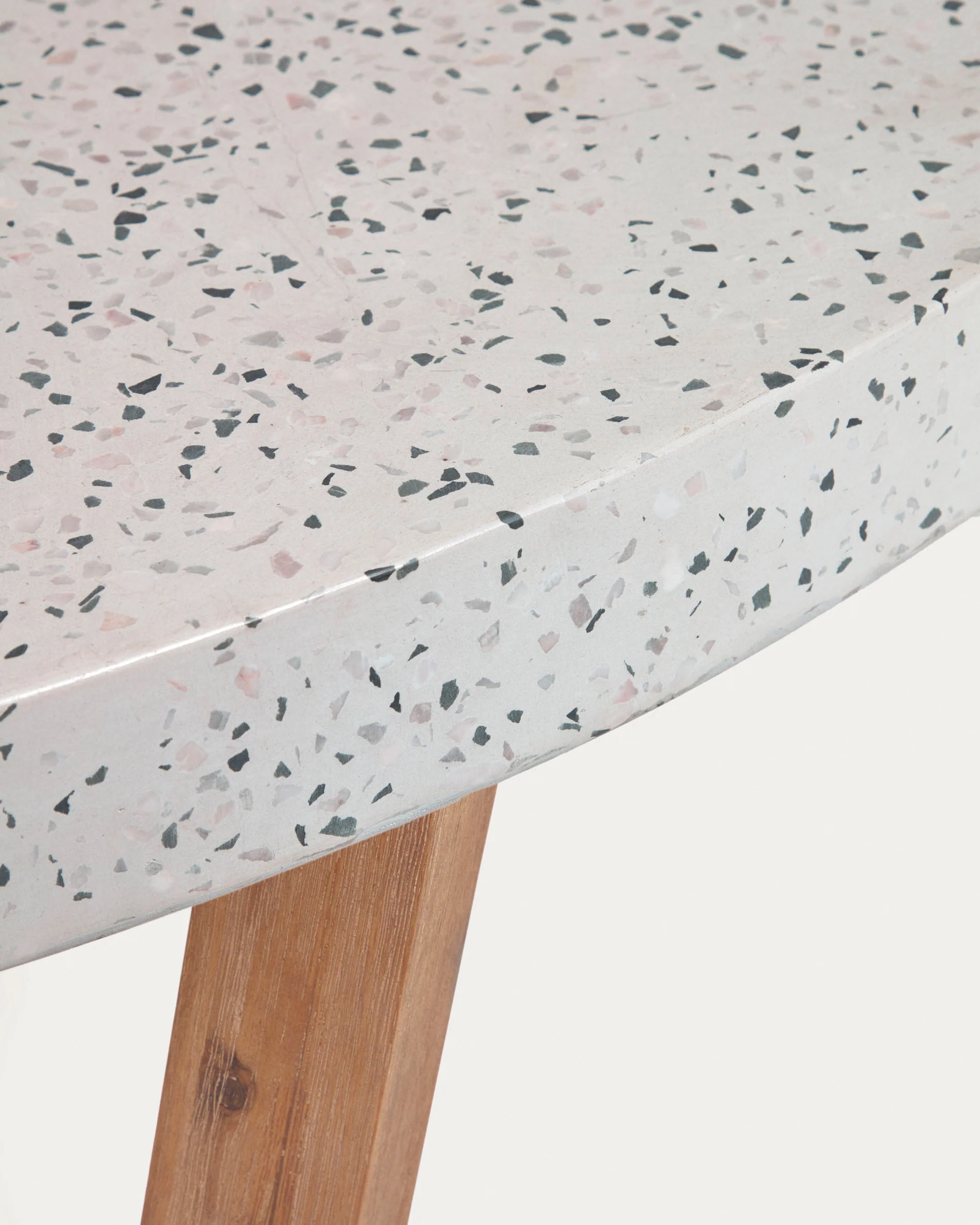 Shanelle round table for two in white terrazzo Ø 120 cm - Image 3