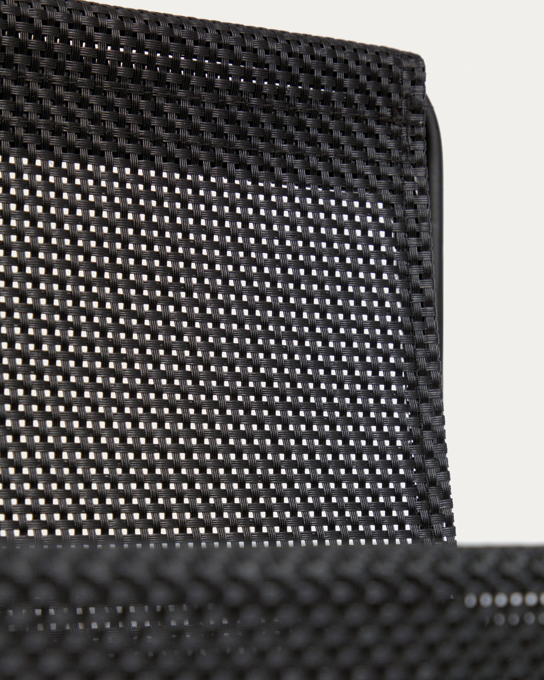 Siana black magazine rack in black metal - Image 5