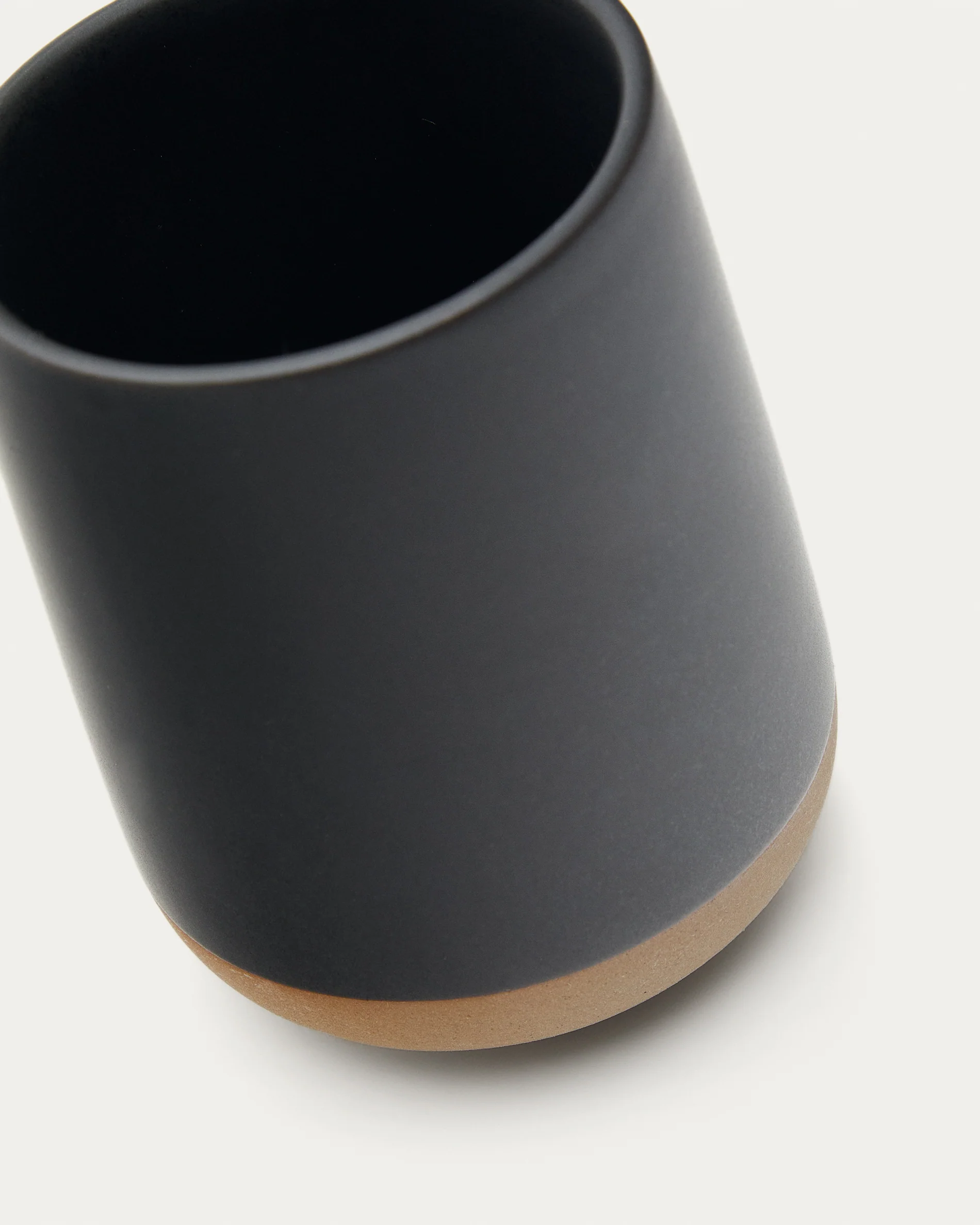 Silma Brown and Grey Stoneware Toothbrush Holder - Image 3
