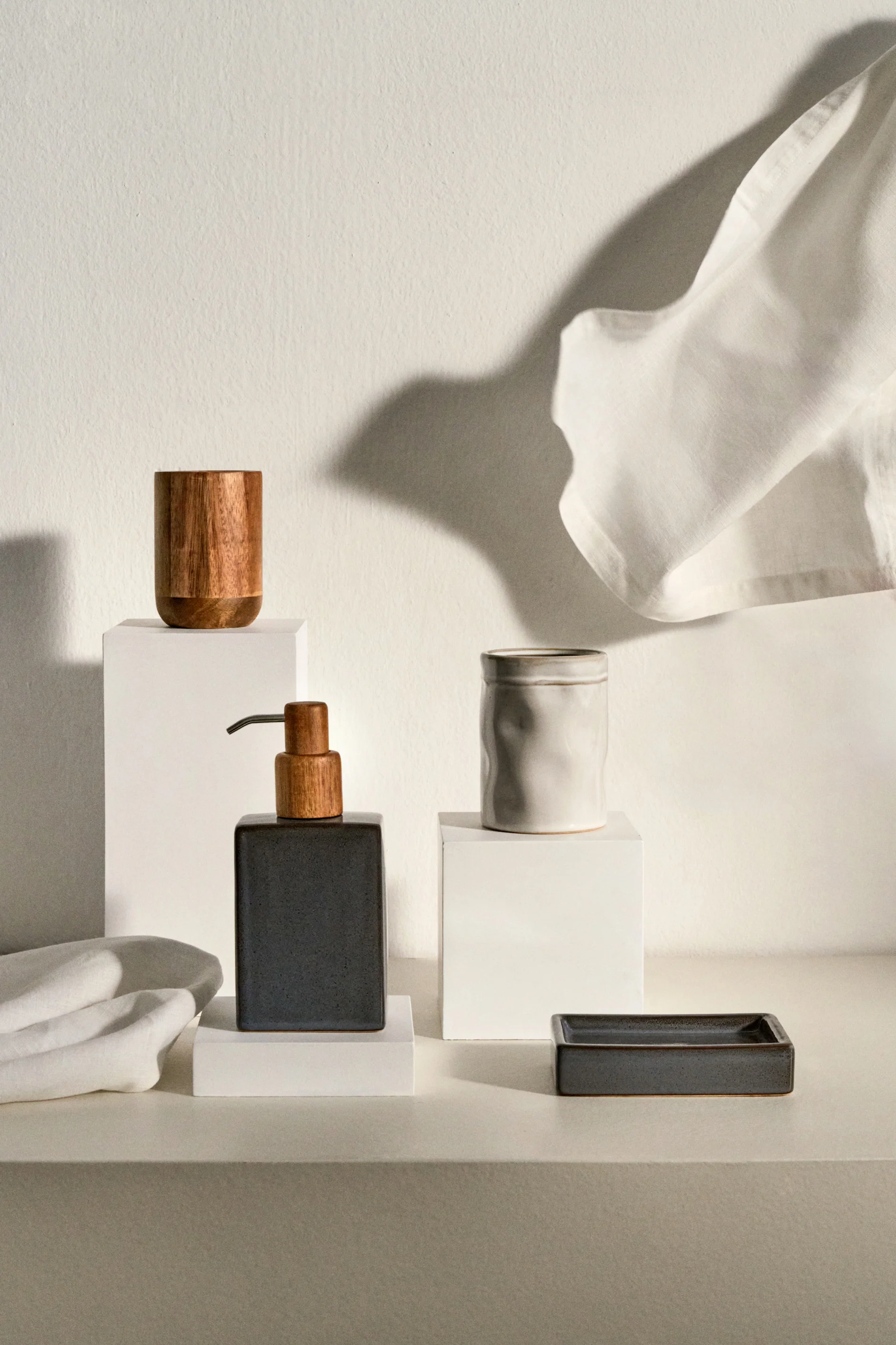 Silvet Gray Stoneware Soap Dispenser - Image 6