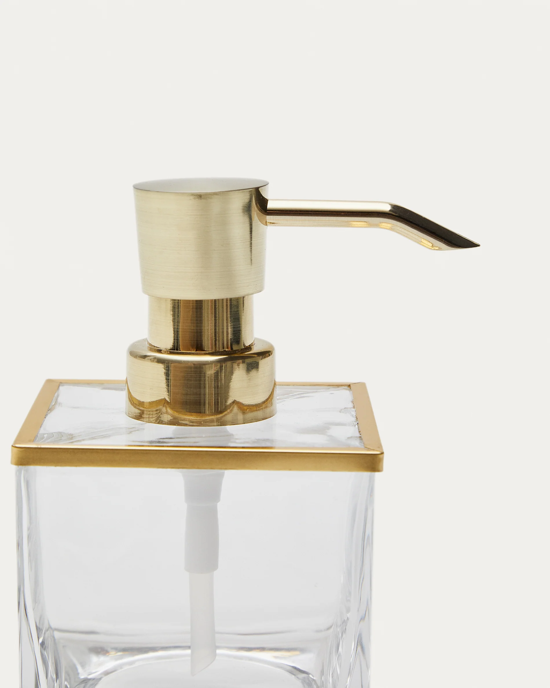 Soanet Glass and Metal Soap Dispenser with Gold Finish - Image 4