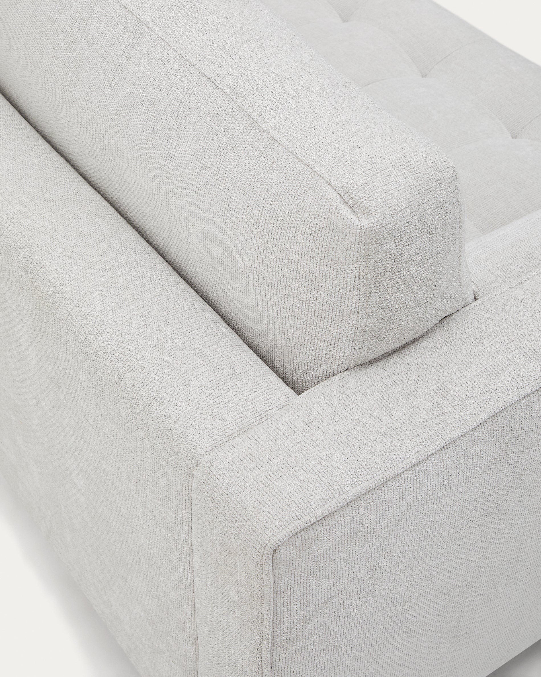 Sofa Debra 3-seater in pearl chenille and wengue finish legs 222 cm FSC Mix Credit - Image 6