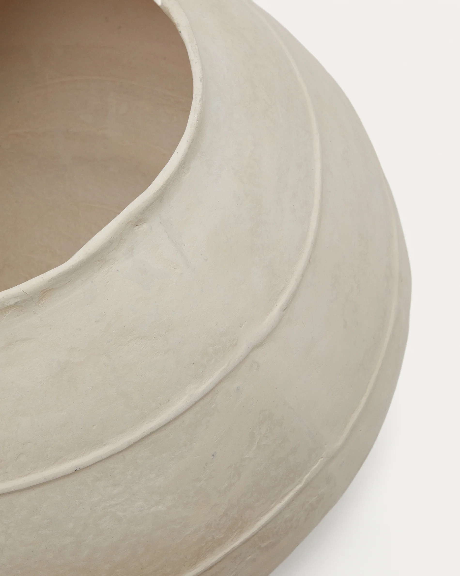 Sylan papier mâché vase in white 60 cm - Image 3