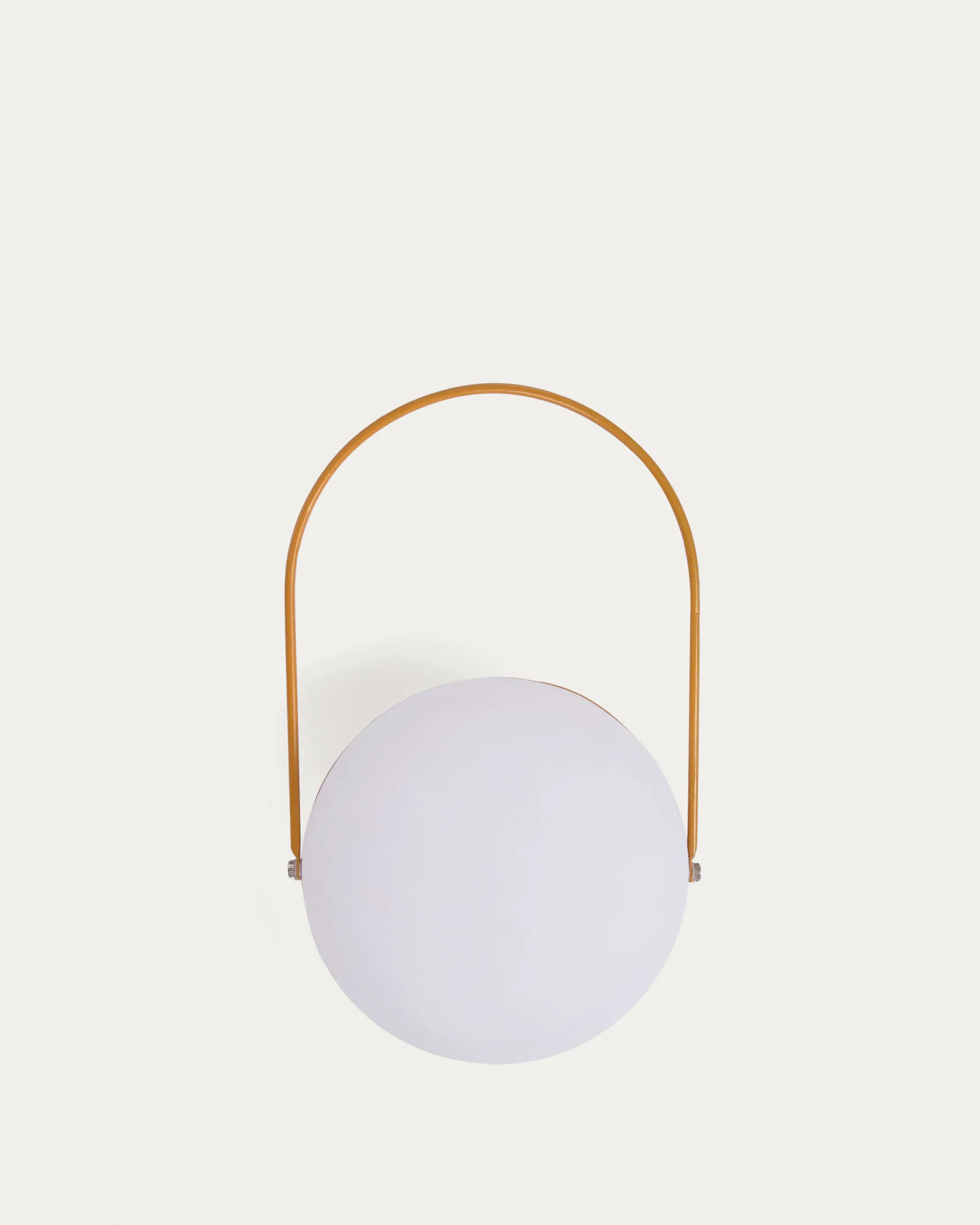 Tea table lamp in polythene and metal with mustard finish - Image 6
