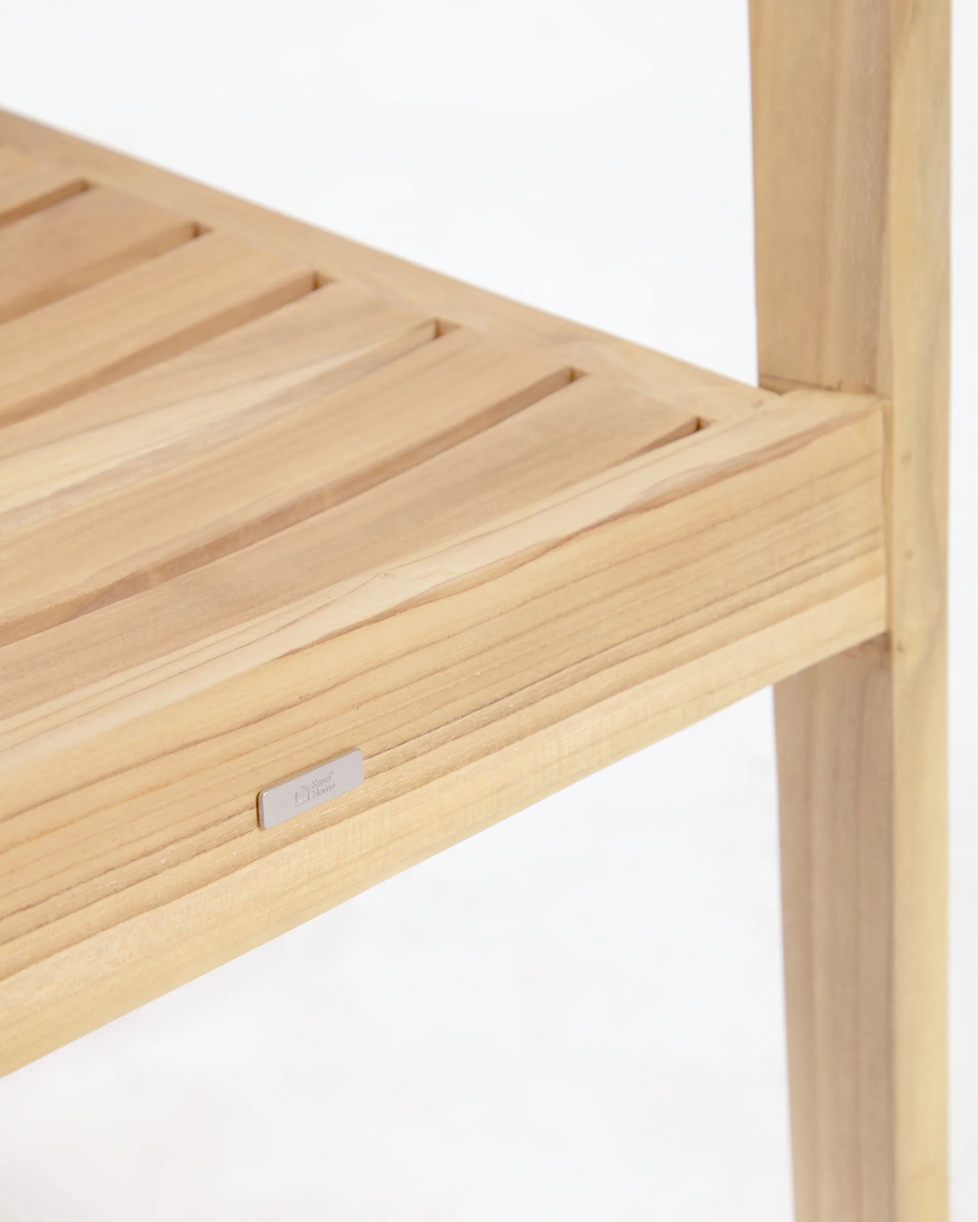 Victoire stackable outdoor chair in solid teak wood - Image 10